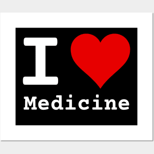 I Love Medicine | Stylized Heart Logo White Posters and Art